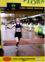 Crossing the finish line 2004