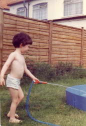 Filling the pool - 2nd June 1982